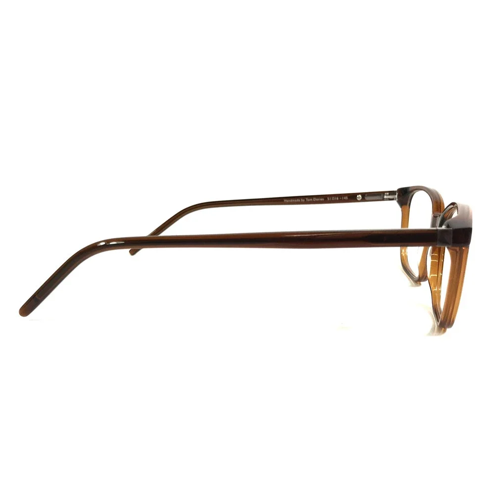 Tom Davies Eyeglasses Frames TD781 Col. 2350 Transparent Brown Square 51-16-145